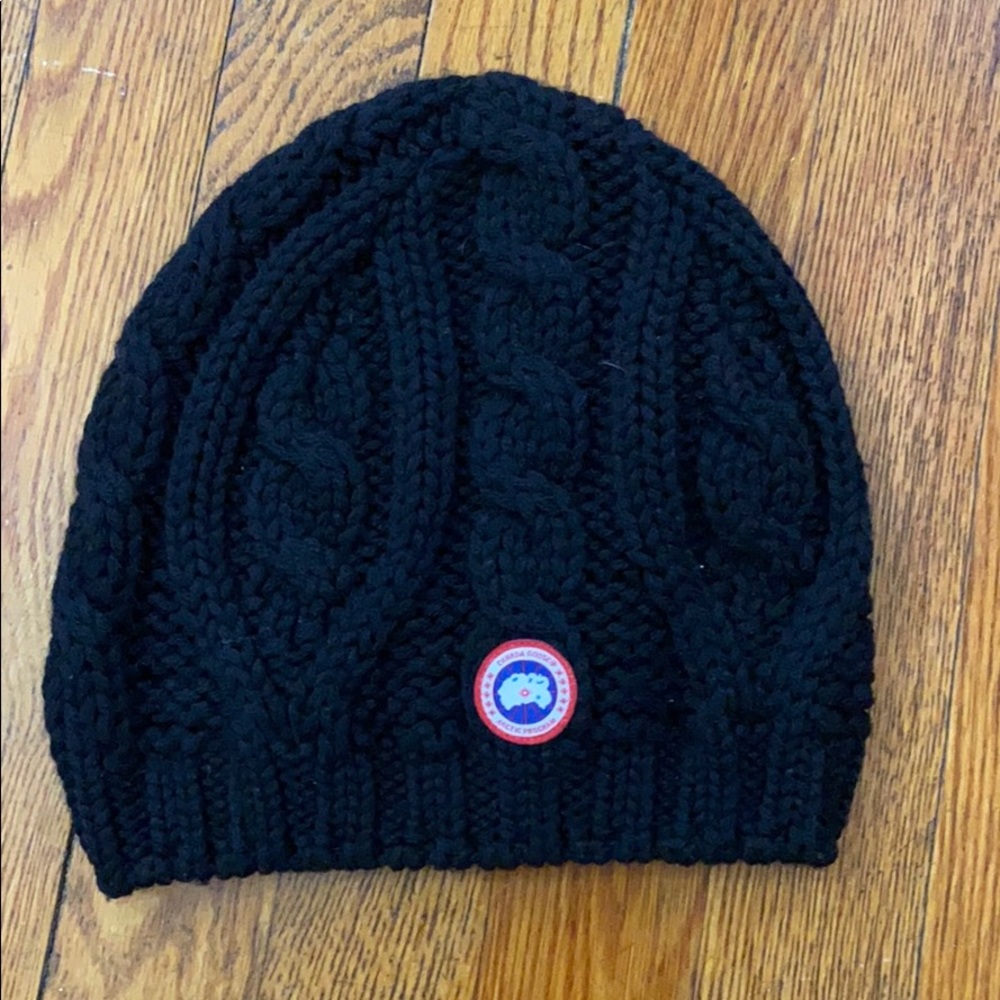 Canada Goose Black Knit Beanie